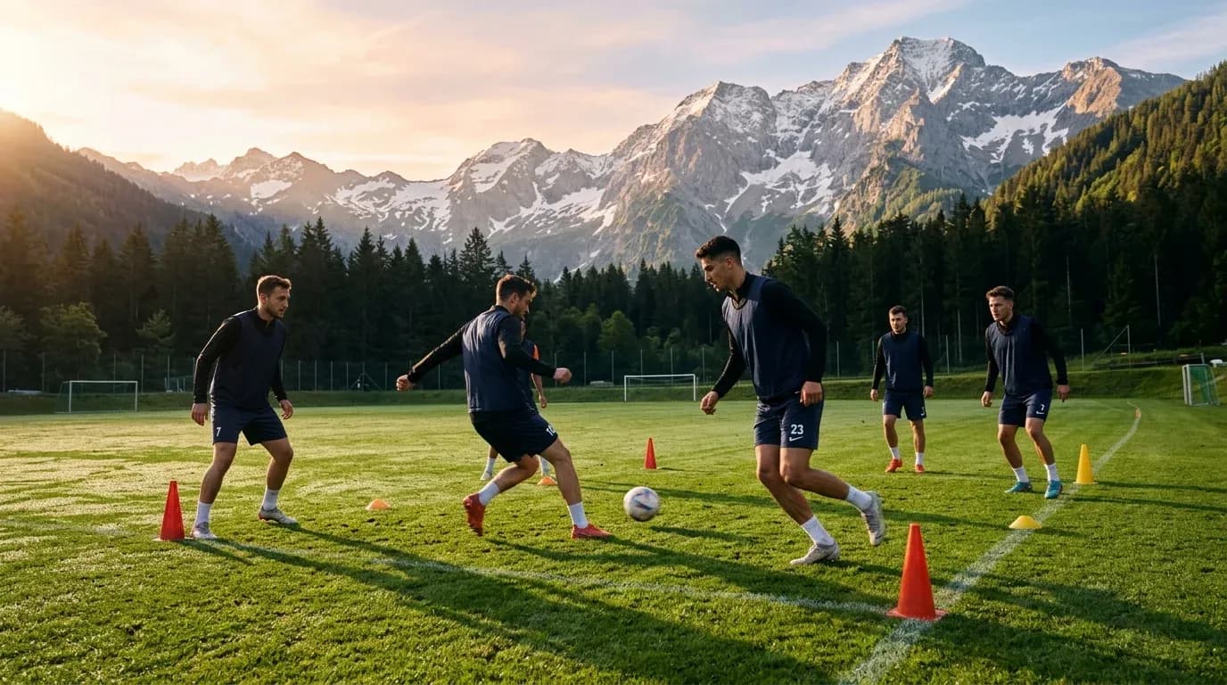 Passübungen im Sonnenaufgang