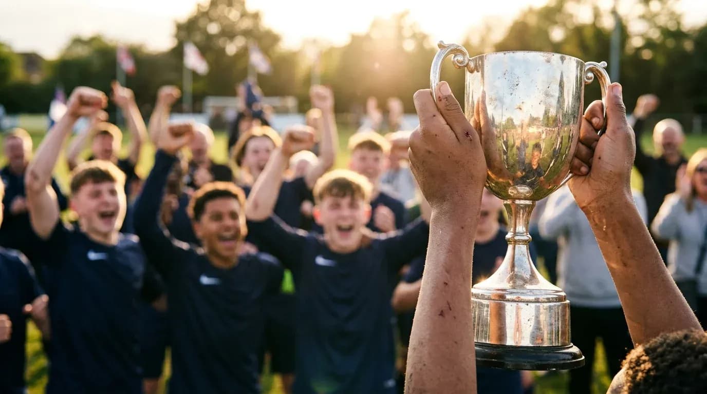 Pokalübergabe in Grossaufnahme